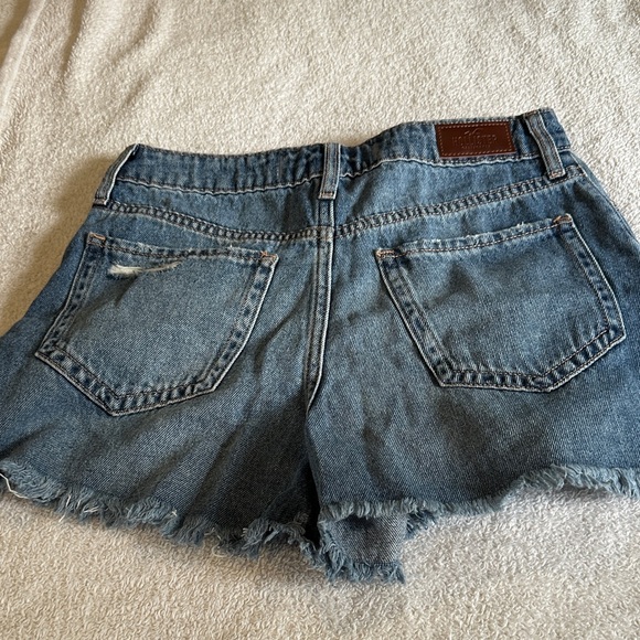 Hollister Blue Ripped Denim Shorts - Picture 3 of 8